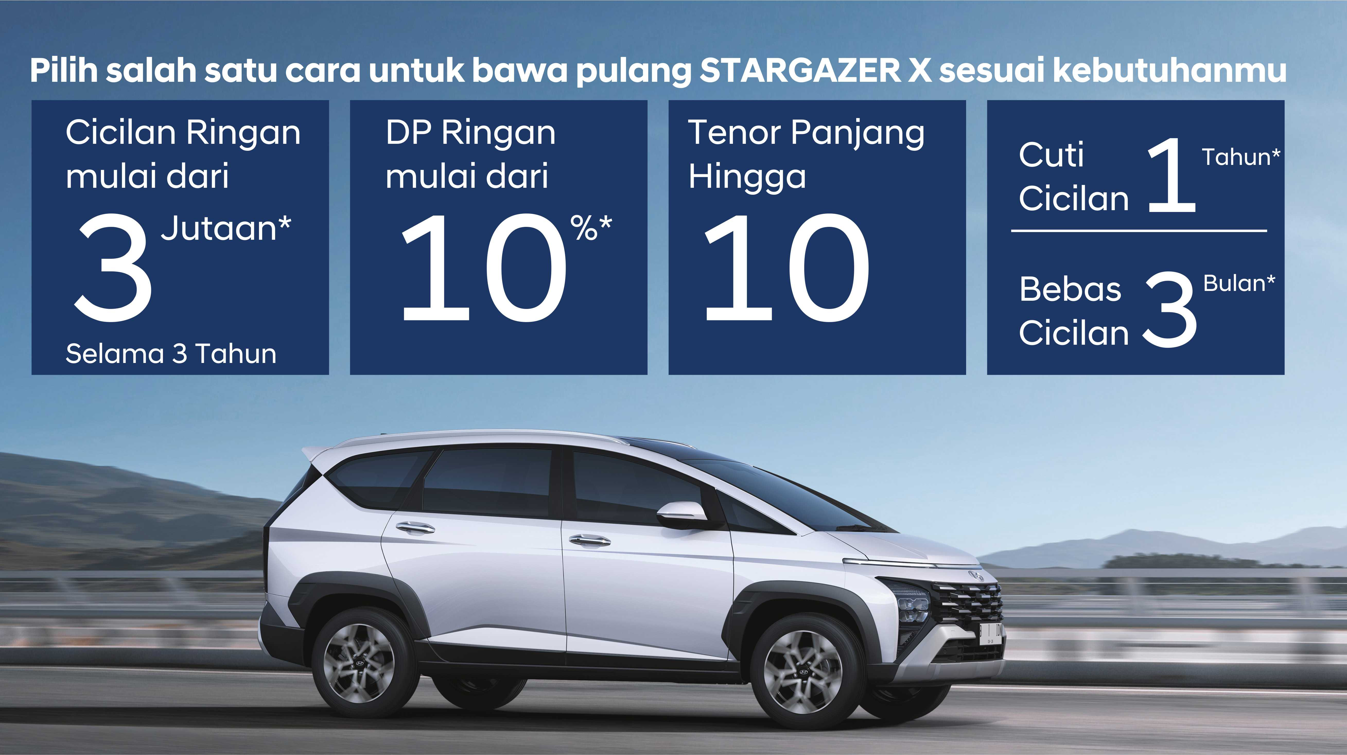 Beli Hyundai Stargazer X Ada Cuti Cicilan 1 Tahun